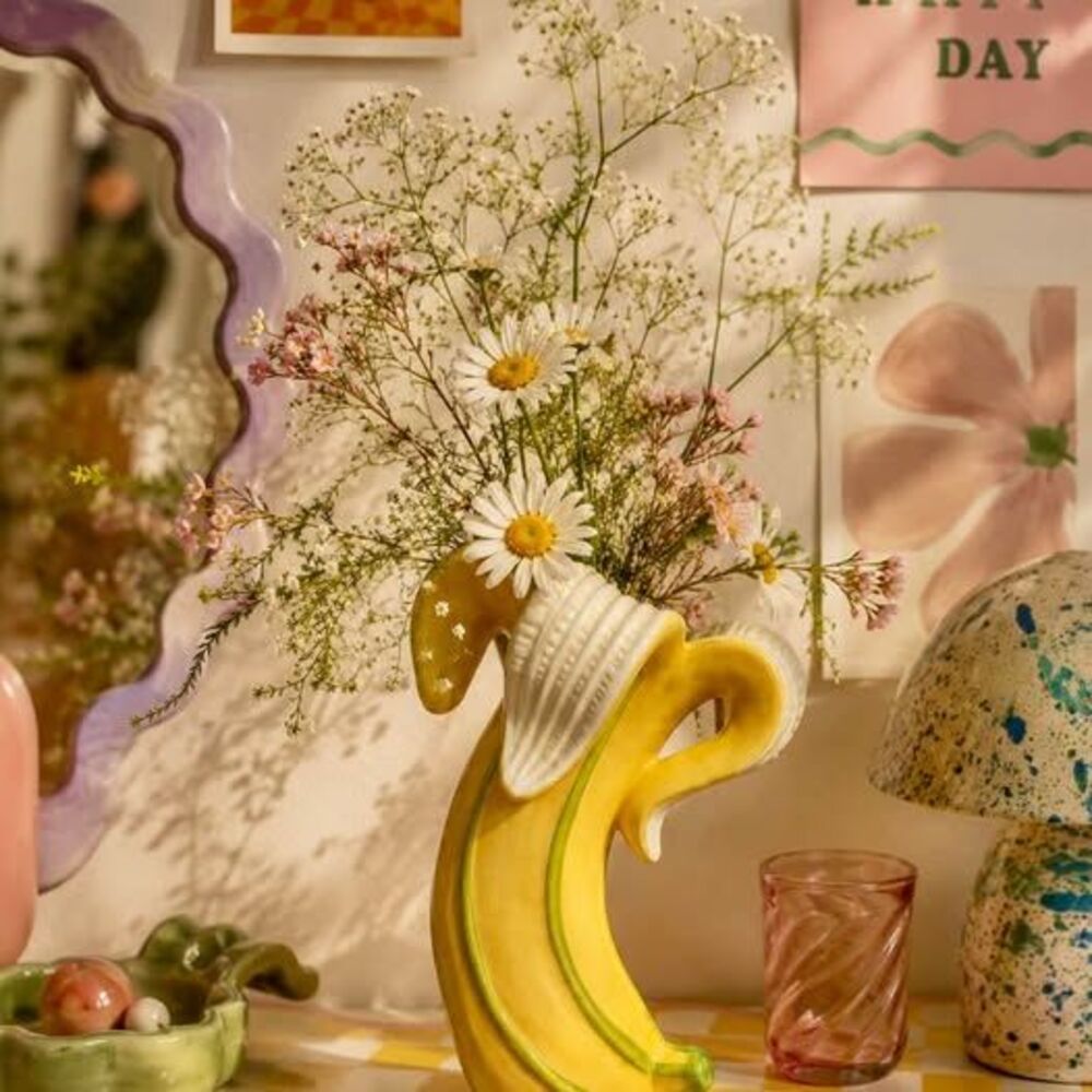Quirky Ceramic Banana Vase